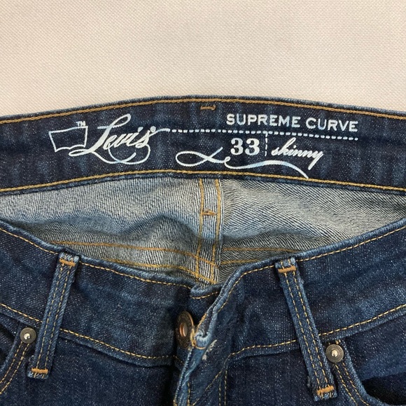 Levi’s Supreme Curve Skinny Jeans; Size 33x32; These are LOW-RISE! - Picture 4 of 15